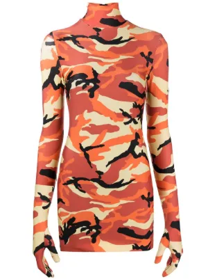 VETEMENTS CAMO DRESS W/ GLOVES 迷彩 ワンピース VETEMENTS CAMO DRESS W/ GLOVES 迷彩 ワンピース