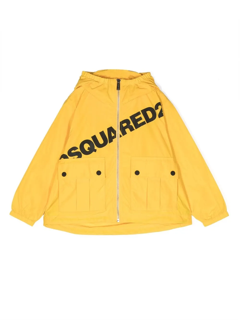 Dsquared2 Kids' Logo-print Jacket In Yellow