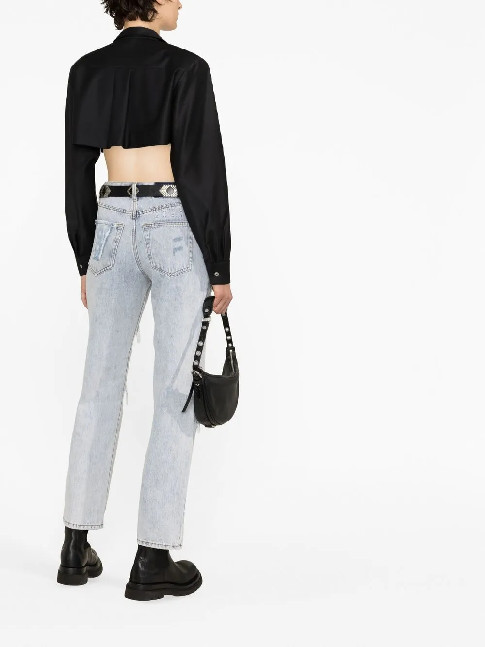 Shop Ksubi Brooklyn Muse Repair Straight-leg Jeans In Blau