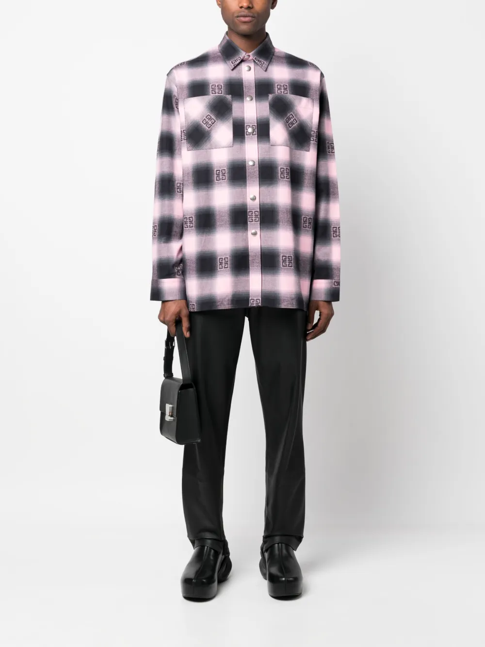 Givenchy Overhemd met logoprint Roze