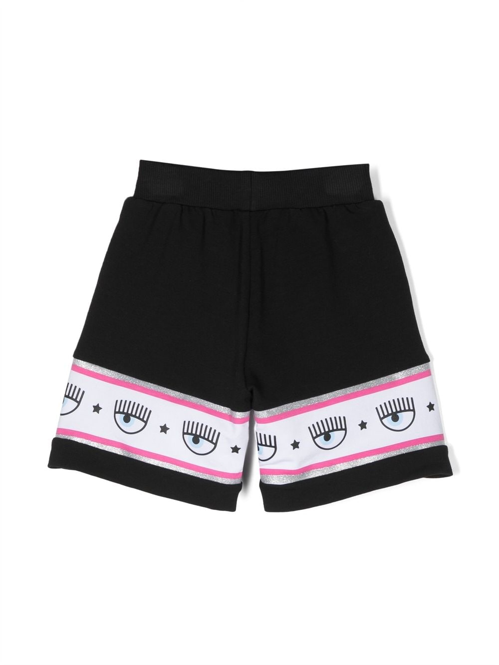 Shop Chiara Ferragni Logo-tape Casual Shorts In Black