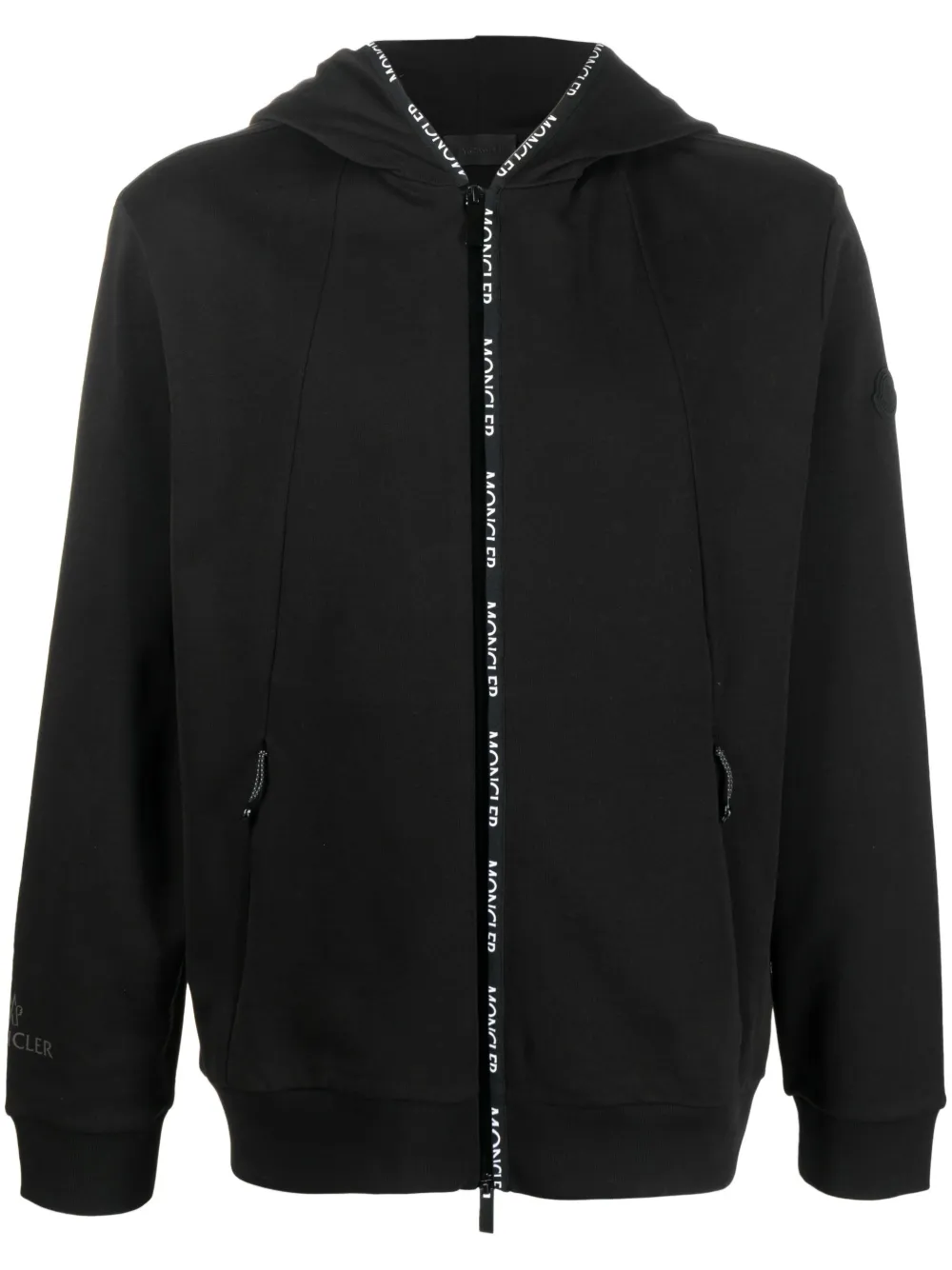Moncler Cotton logo print Hooded Jacket Farfetch