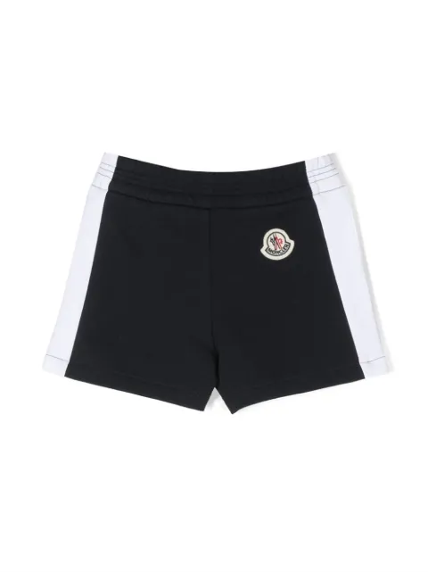 Moncler Enfant logo-patch cotton track shorts 
