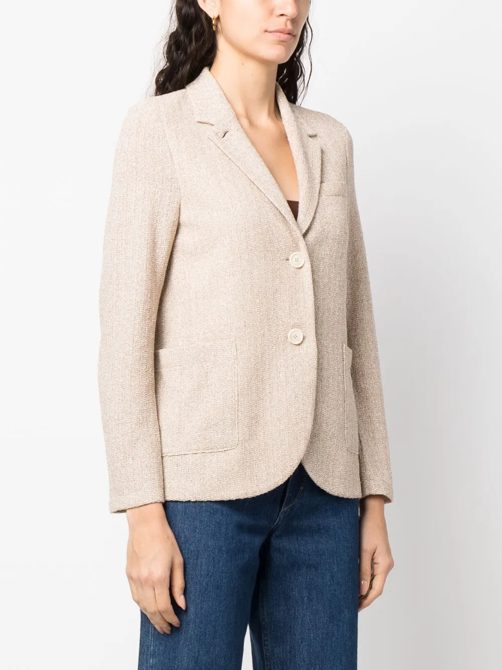 Harris Wharf London Cotton Blend Single-breasted Jacket In Nude