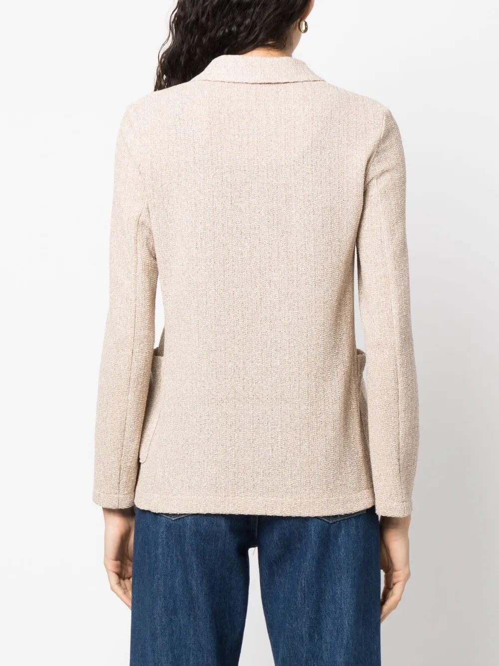 Harris Wharf London Cotton Blend Single-breasted Jacket In Nude