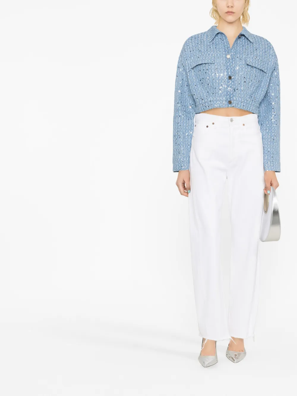 ROTATE BIRGER CHRISTENSEN SEQUINED BIKER JACKET