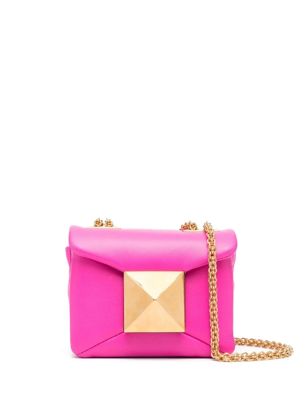 Shop Valentino Micro One Stud Leather Bag In Rosa