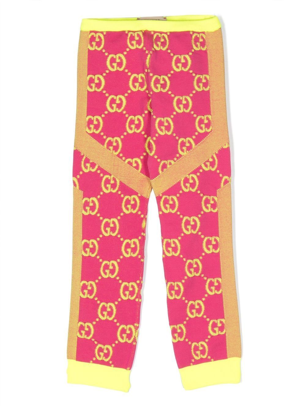 Gucci Kids GG logo knitted leggings - Pink