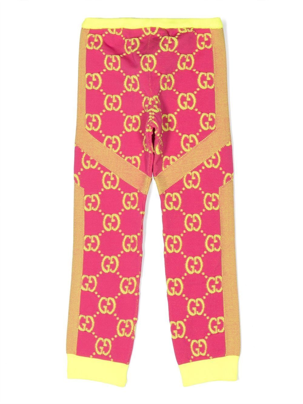 Gucci Kids GG logo knitted leggings - Pink