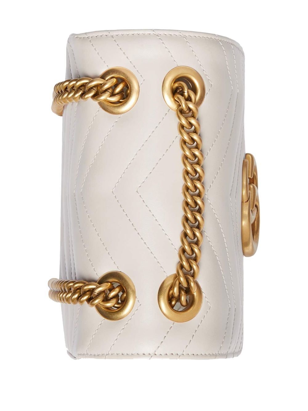 Shop Gucci Mini Gg Marmont Shoulder Bag In Weiss