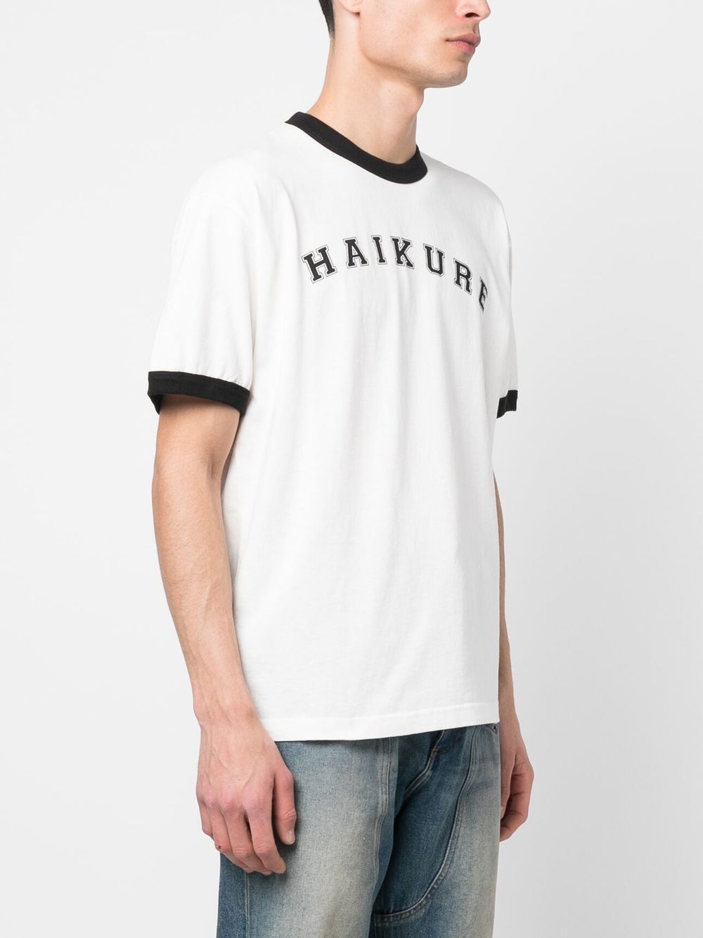 Shop Haikure 'owen' Cotton T-shirt In Weiss