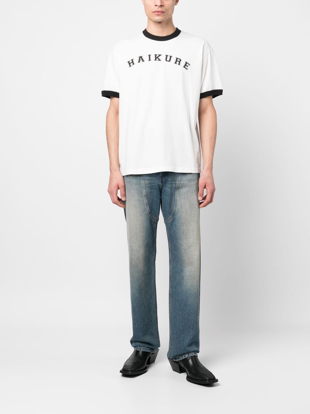 Shop Haikure 'owen' Cotton T-shirt In Weiss