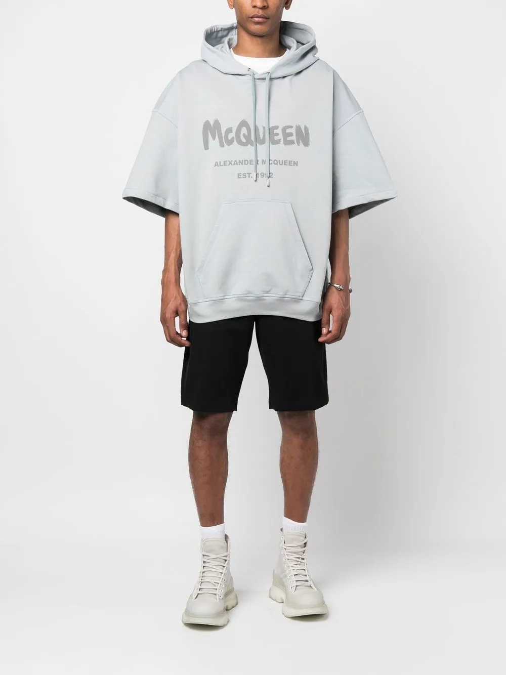 Alexander McQueen Jersey hoodie - Blauw