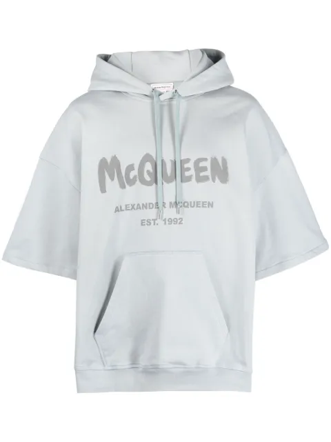 Alexander McQueen هودي جيرسي بطبعة غرافيتي