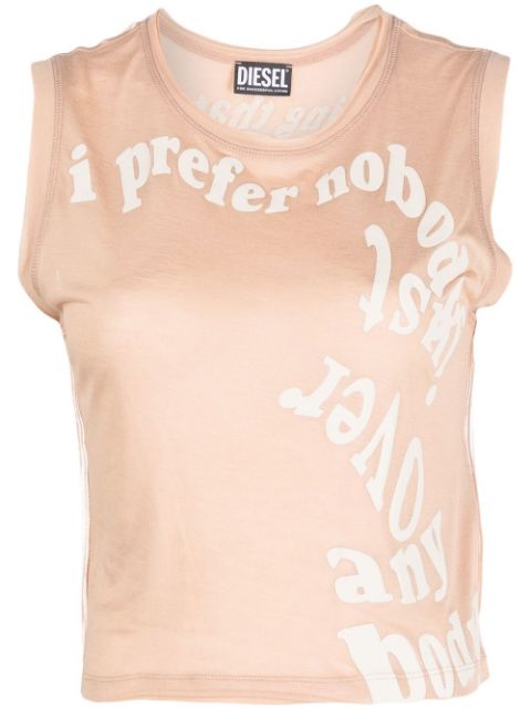 Diesel lettering-print sleeveless top Women