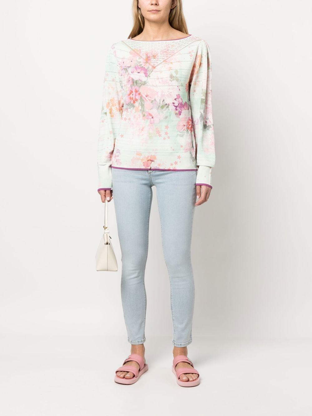 TWINSET Sweater met bloemenprint - Groen