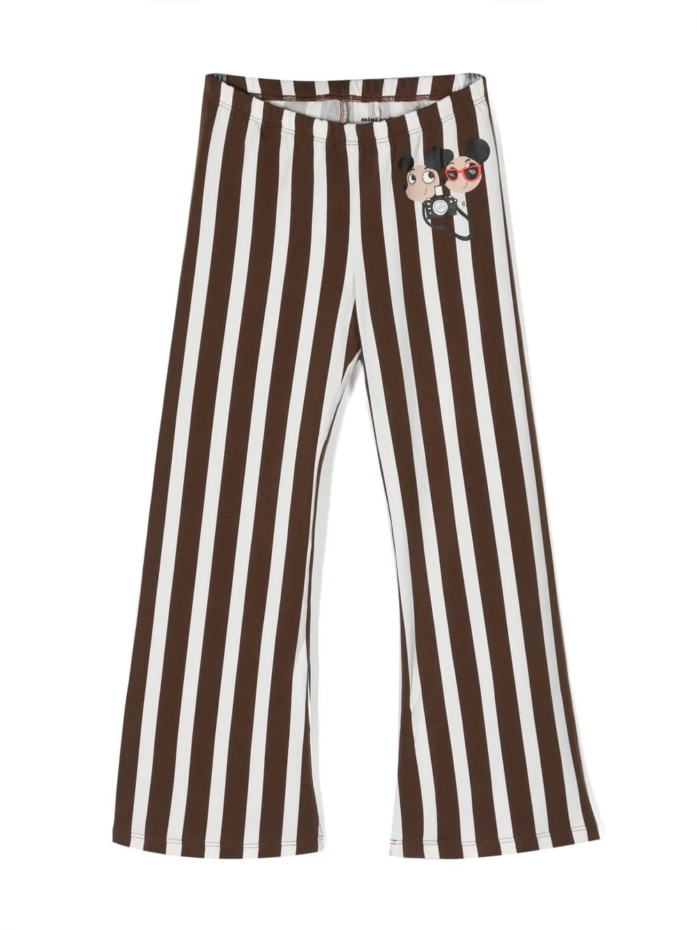 

Mini Rodini striped wide-leg trousers - Brown