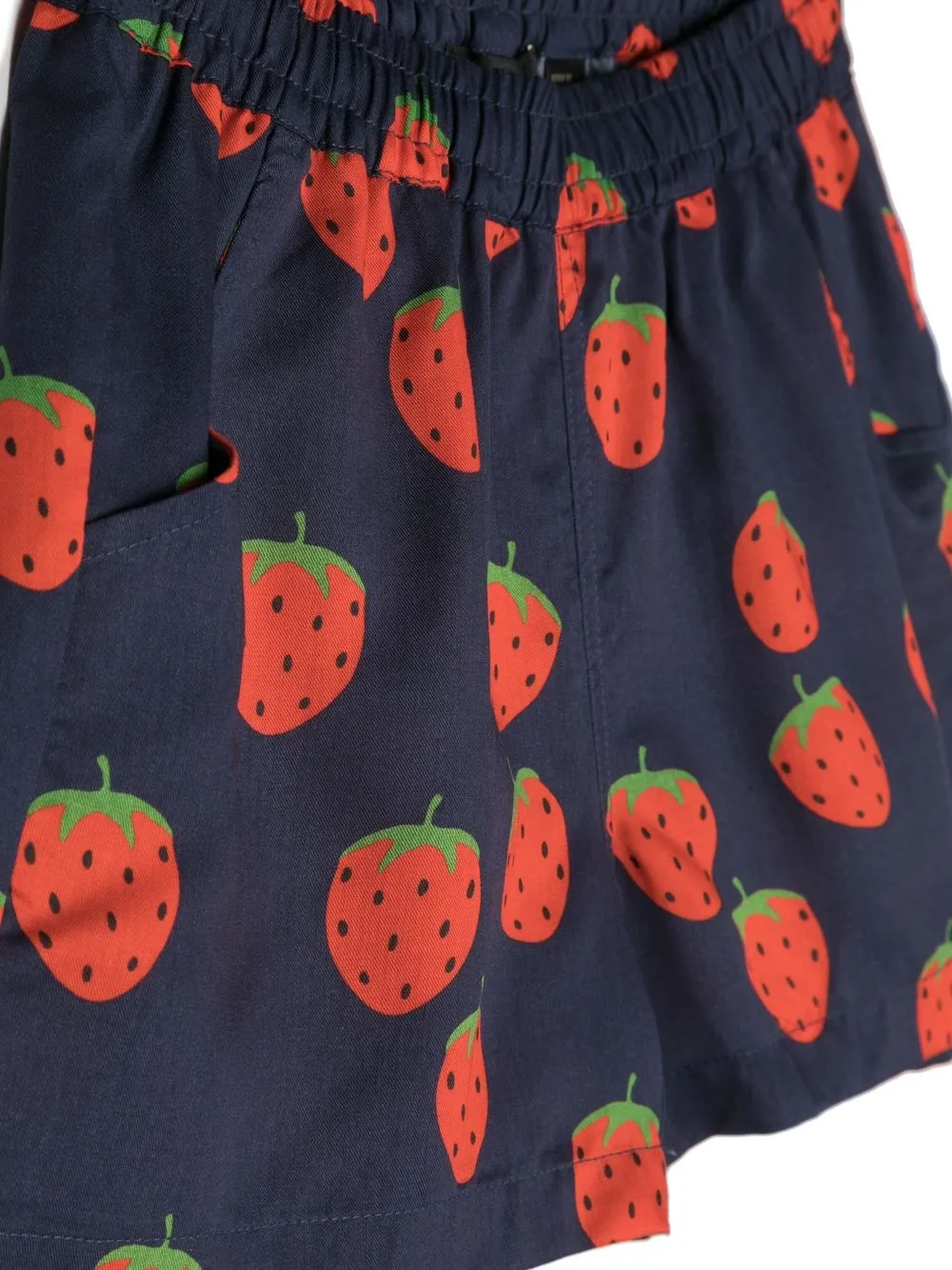 Shop Mini Rodini Strawberry-print Shorts In 蓝色