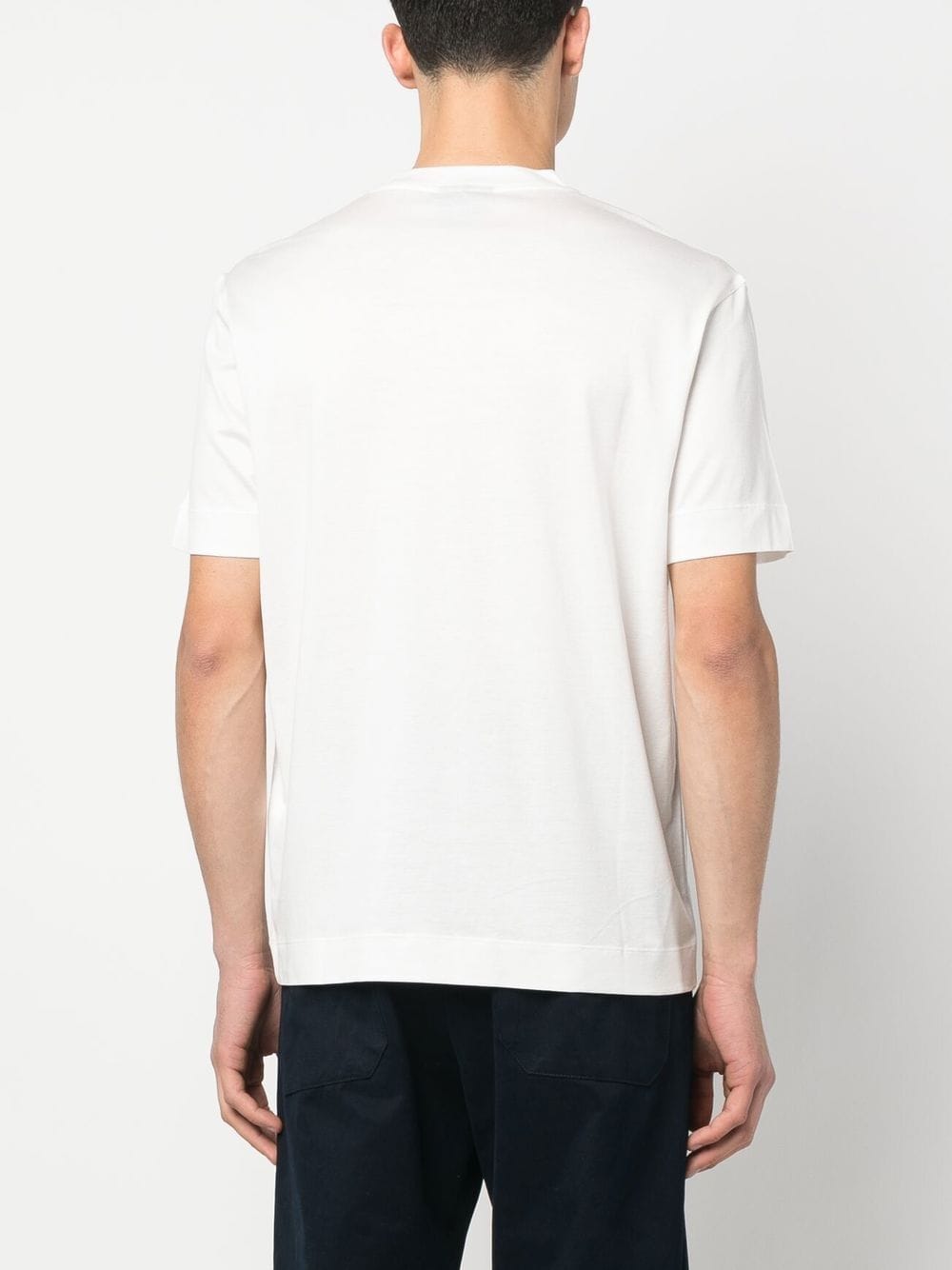 Emporio Armani embroidered-logo Cotton T-shirt - Farfetch