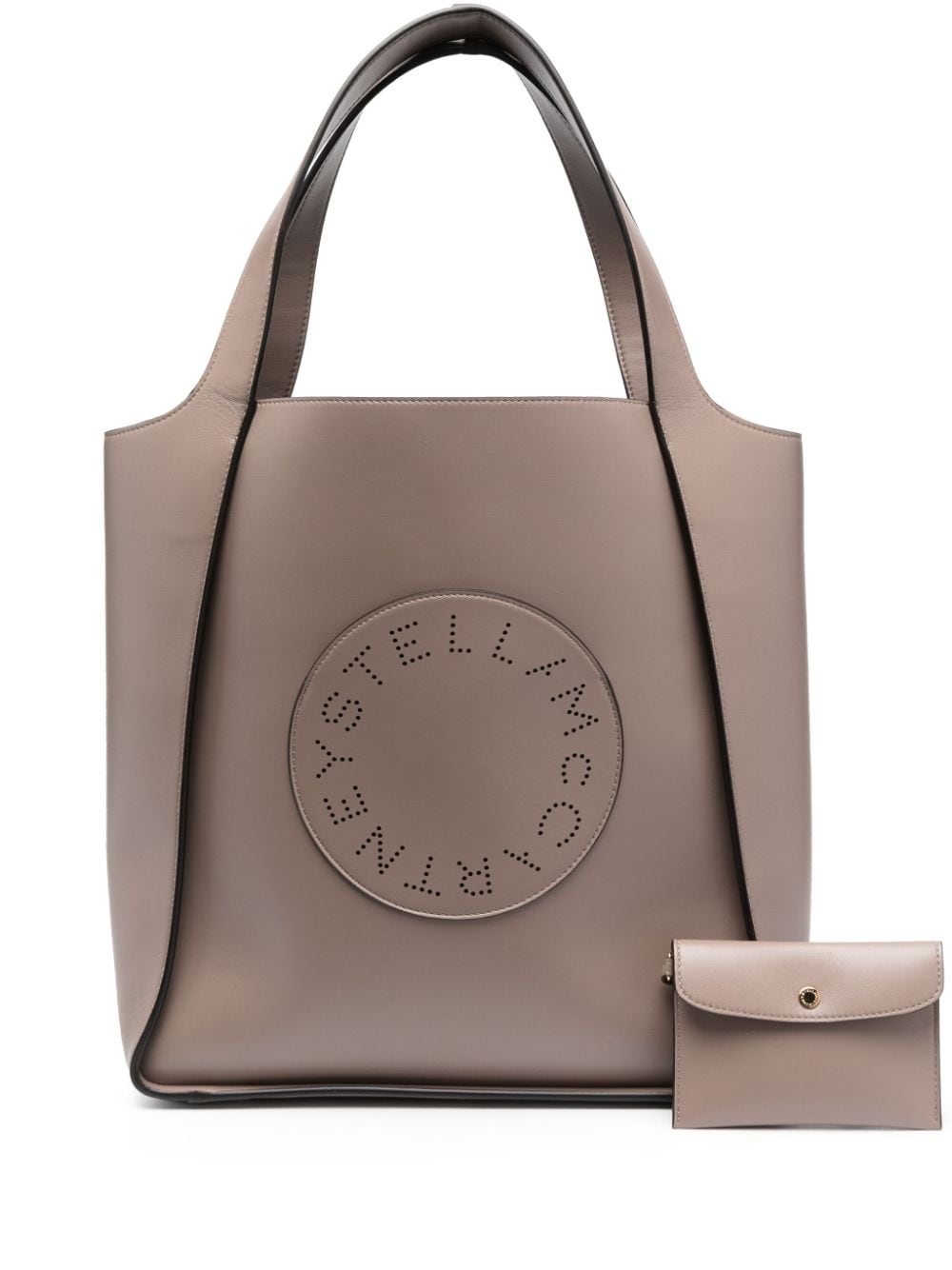 Shop Stella Mccartney Medium Stella Logo Tote Bag In Nude