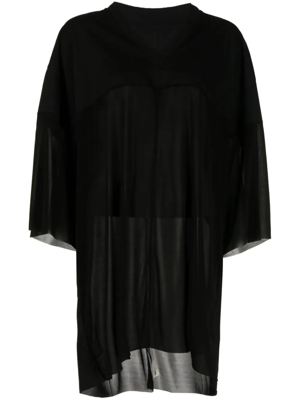 Rick Owens Draped Cotton Kaftan In Black ModeSens