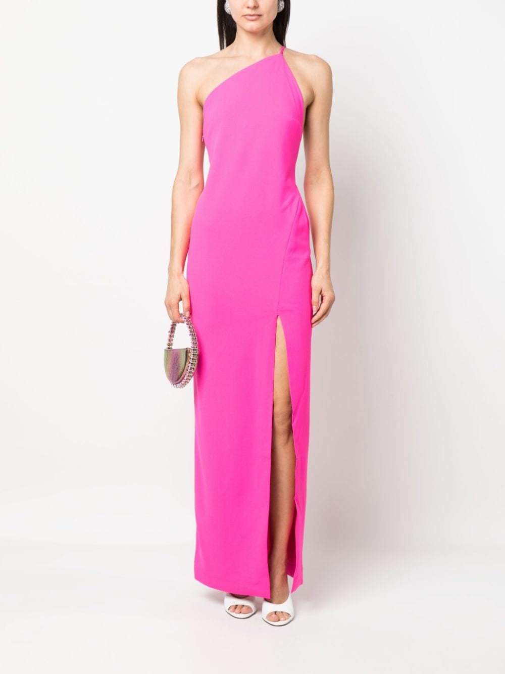 Shop Solace London Petch One-shoulder Dress In Pink