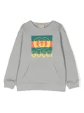 Gucci Kids logo-print cotton jersey sweatshirt - Grey