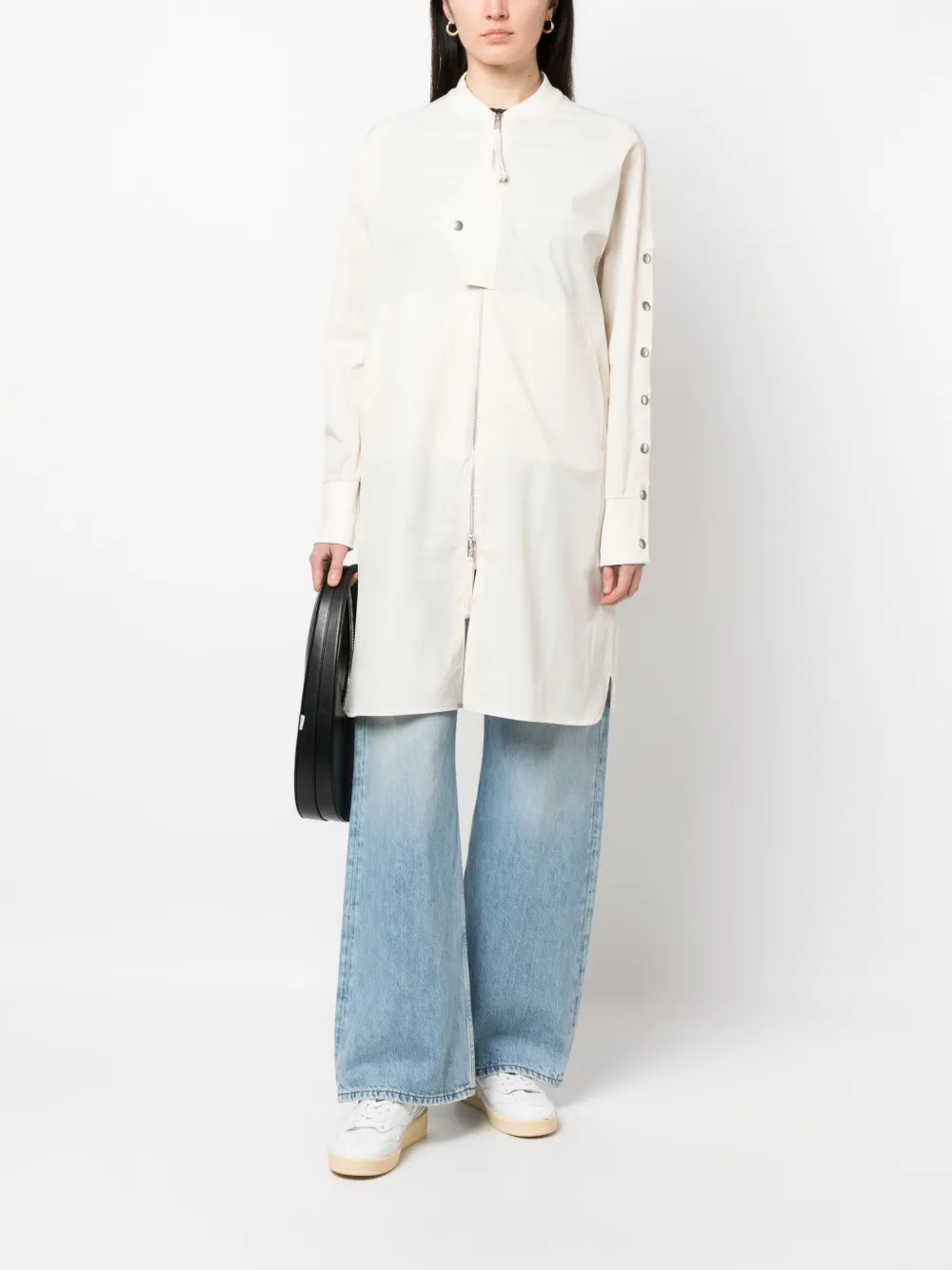 Thom Krom SJ 445 stud-detail bomber jacket - Beige