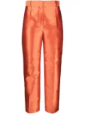 Alberta Ferretti satin straight-leg trousers - Orange