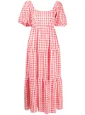 Kitri gingham-patterned dress - Red