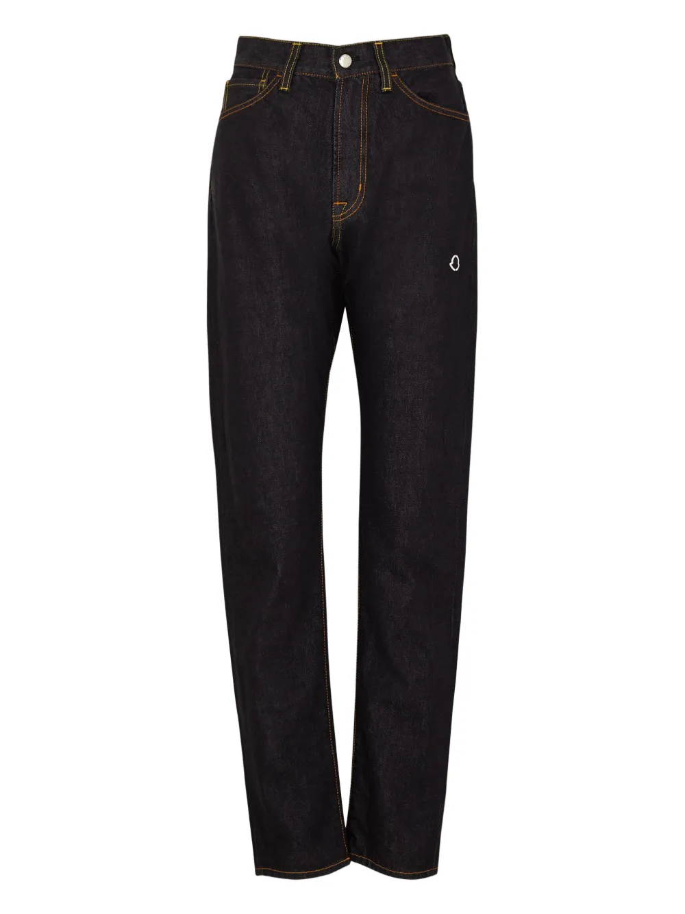 Moncler logo-patch jeans - Zwart