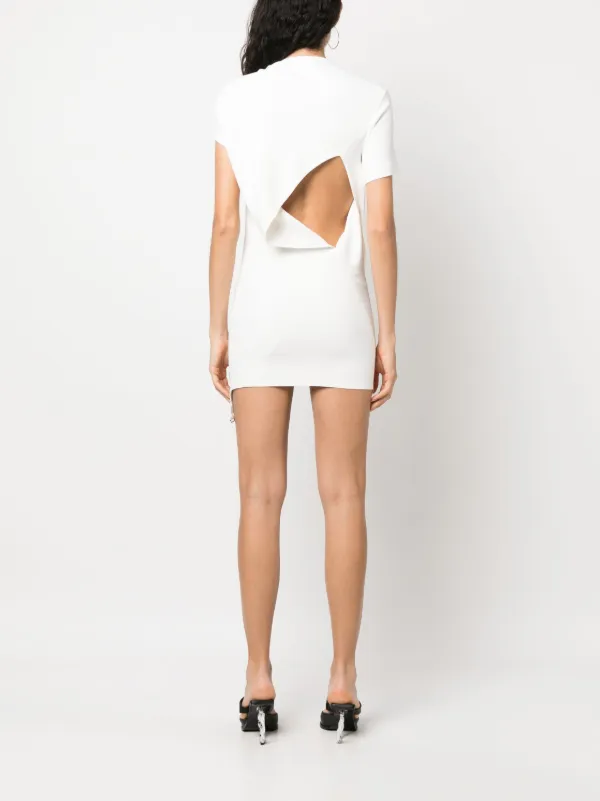 Courrèges cut-out Suspenders Mini Dress | White | FARFETCH