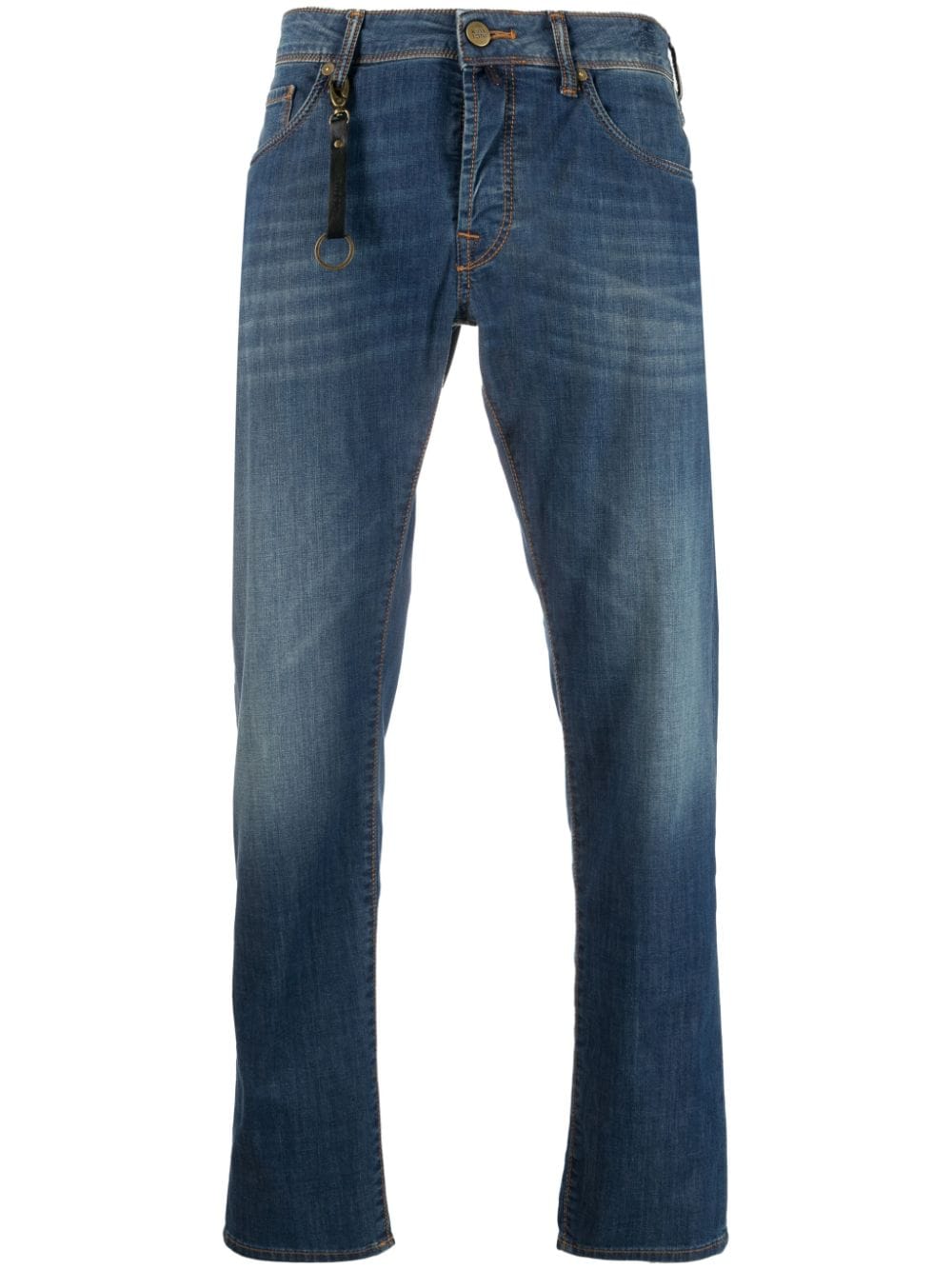 Incotex Straight-leg Cropped Jeans In Blue