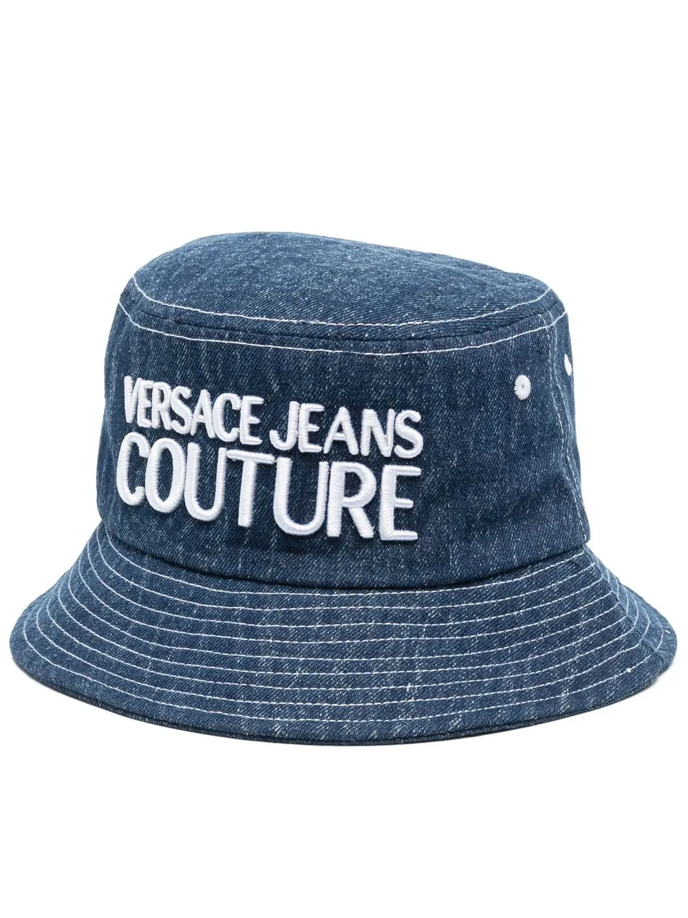 VERSACE JEANS COUTURE LOGO刺绣牛仔渔夫帽