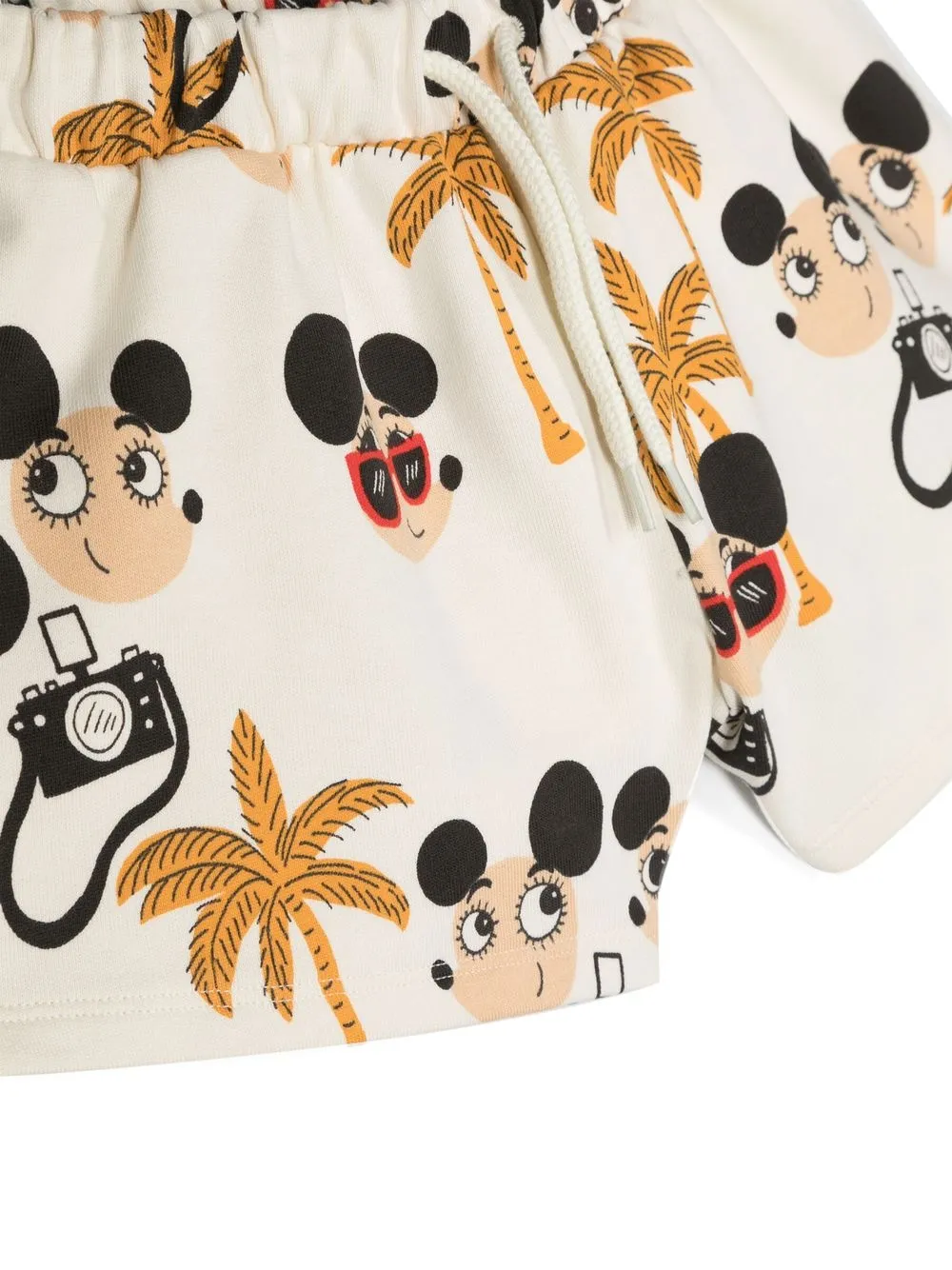Mini Rodini Graphic-print Shorts In Neutrals