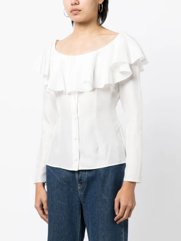 Philosophy Di Lorenzo Serafini オフショルダー シルクブラウス 