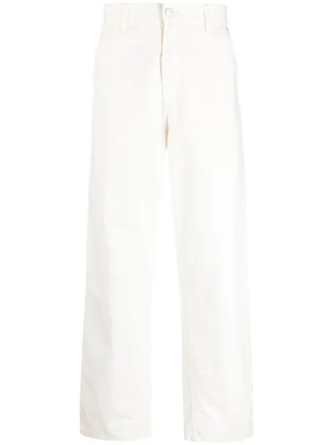 logo-patch cotton trousers