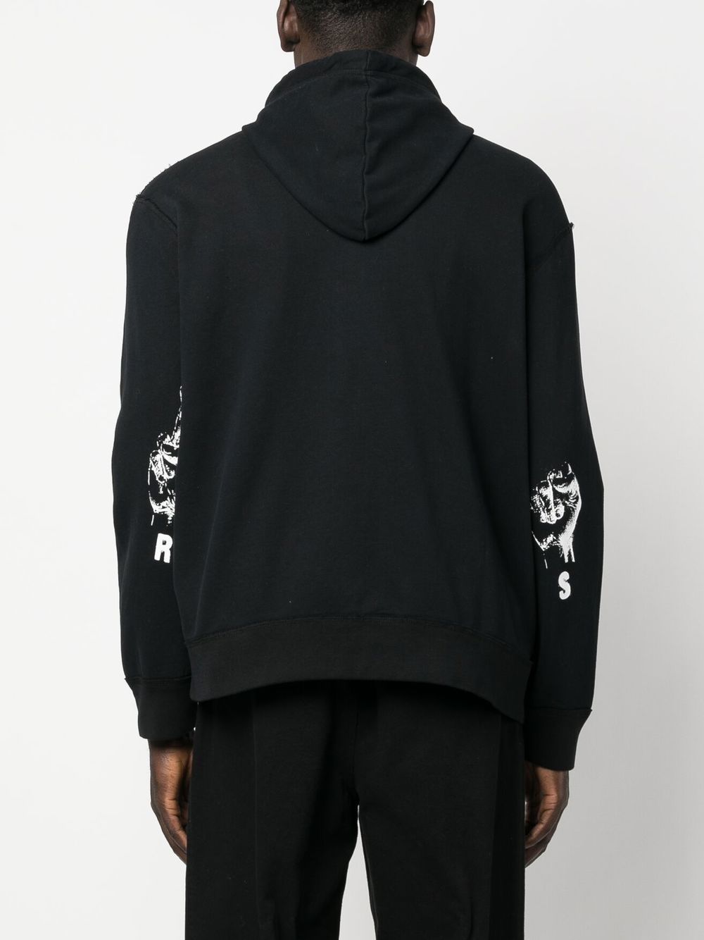 Raf Simons logo-patch zip-up Hoodie - Farfetch