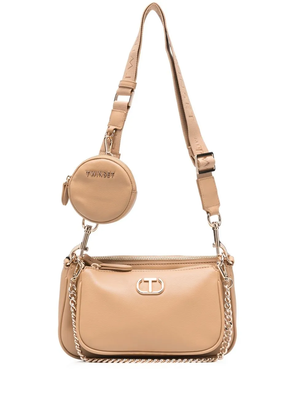 Twinset Together Three-in-one Shoulder Bag In Braun