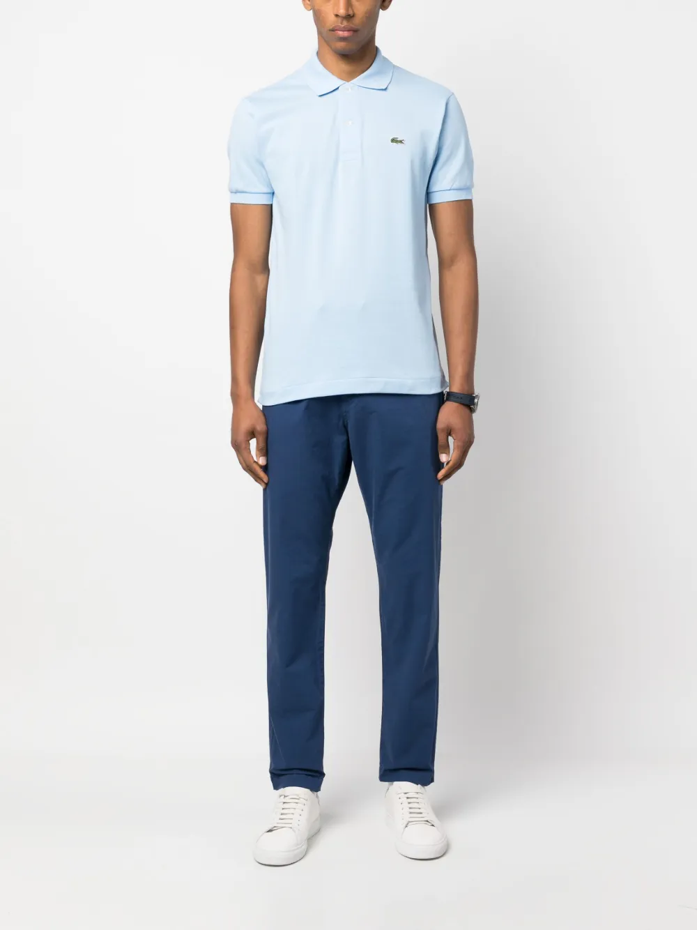 Shop Ps By Paul Smith Drawstring-waist Straight-leg Trousers In Blau