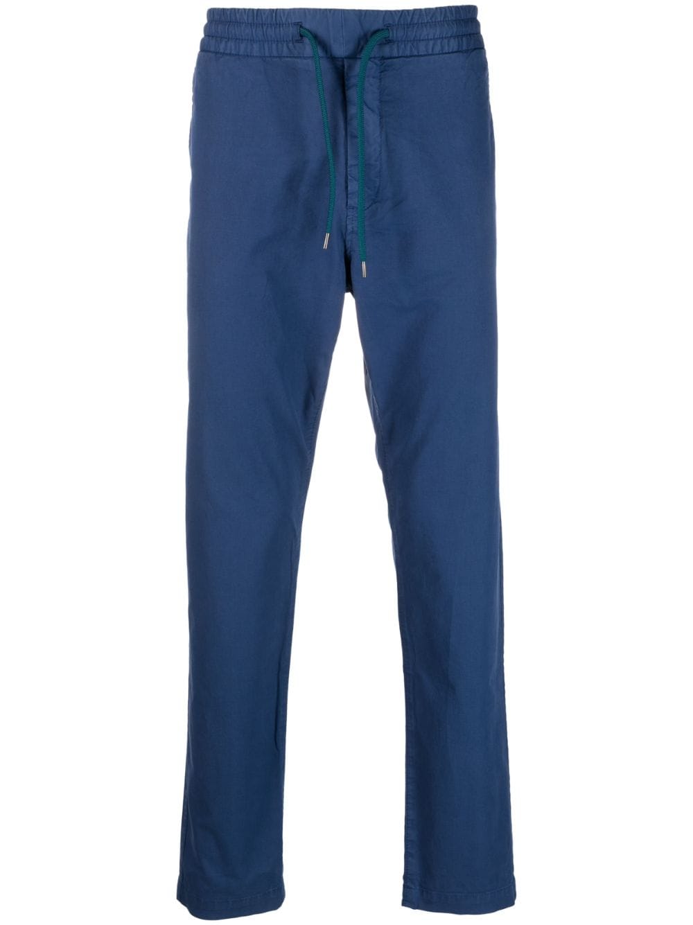 Shop Ps By Paul Smith Drawstring-waist Straight-leg Trousers In Blau