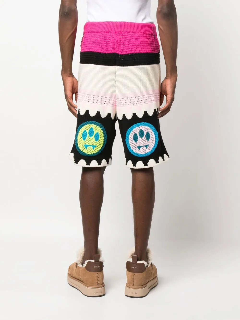 Barrow Knitted Cotton Shorts In Rosa