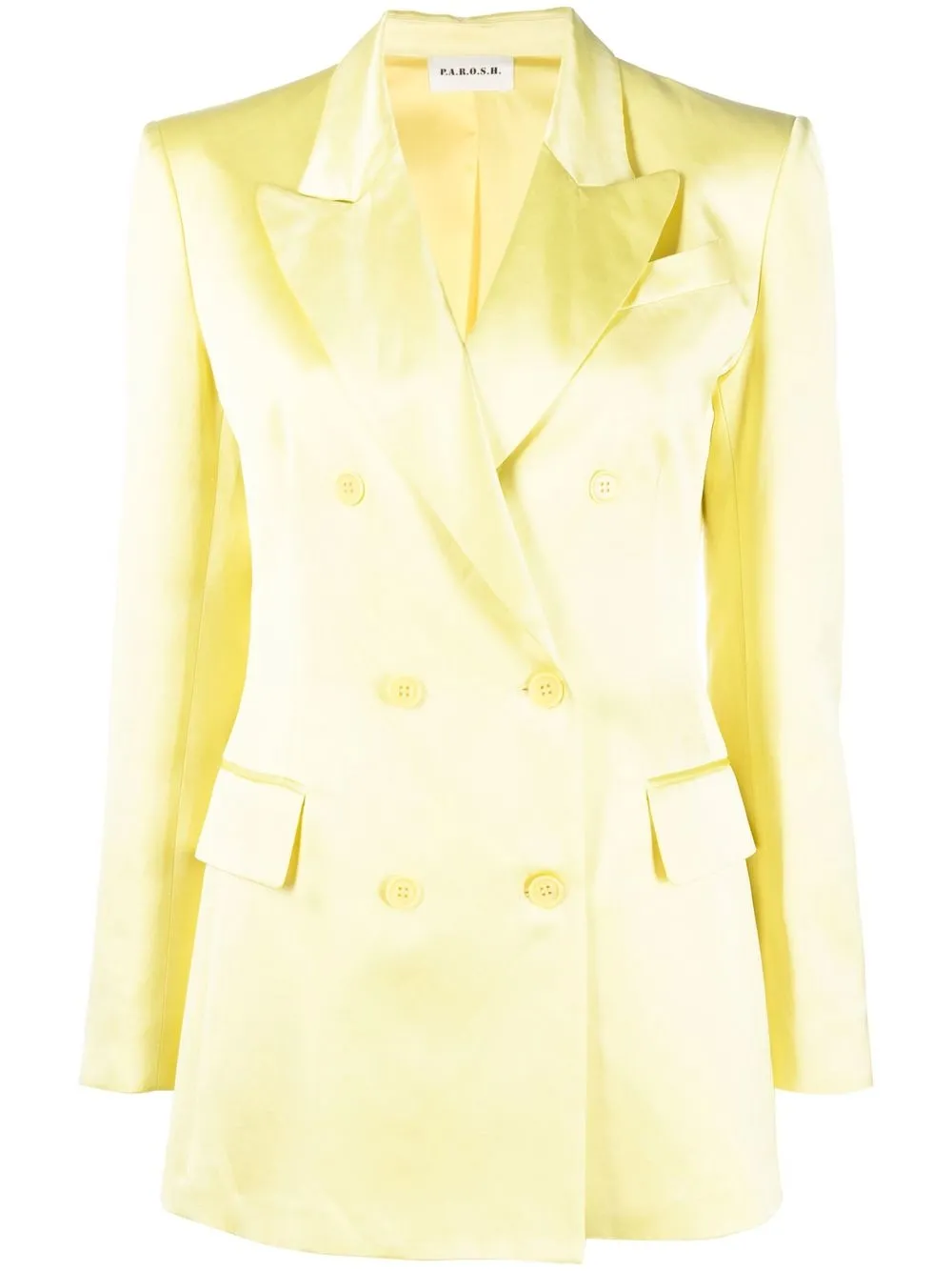 P.a.r.o.s.h Satin-finish Blazer In Gelb