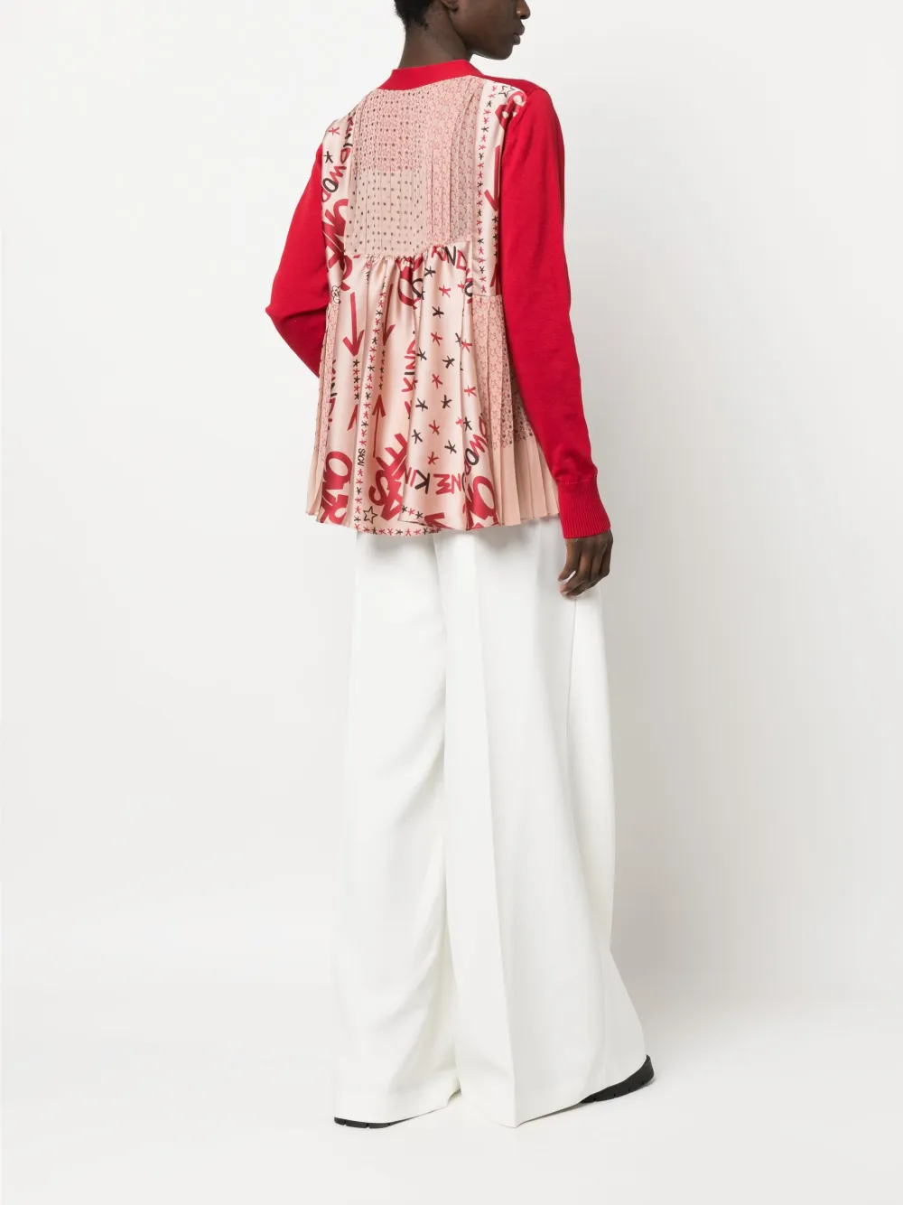 sacai x Eric Haze vest met panelen - Rood