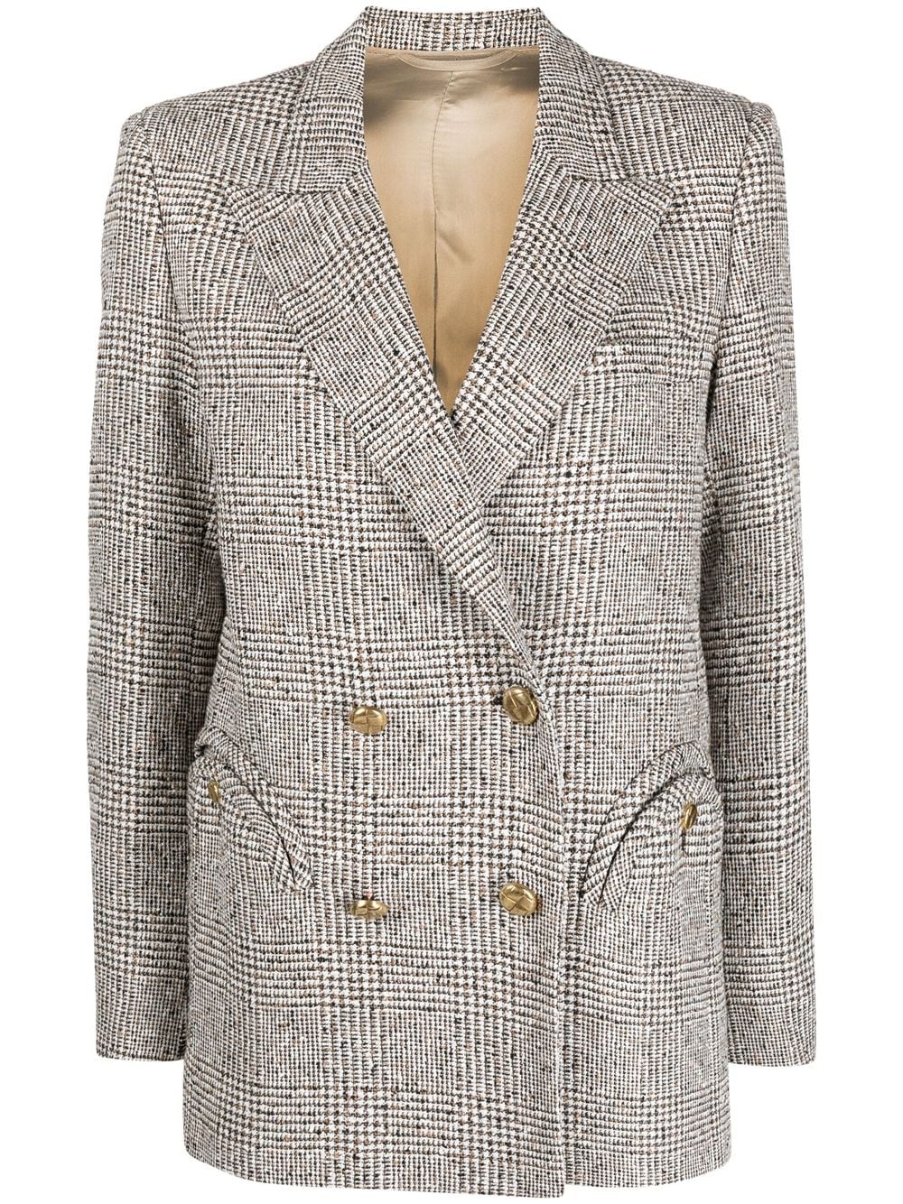Blazé Milano plaid-pattern double-breasted blazer