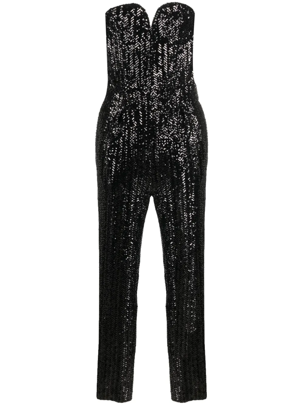 Blazé Milano Clyde Sequinned Jumpsuit In Black