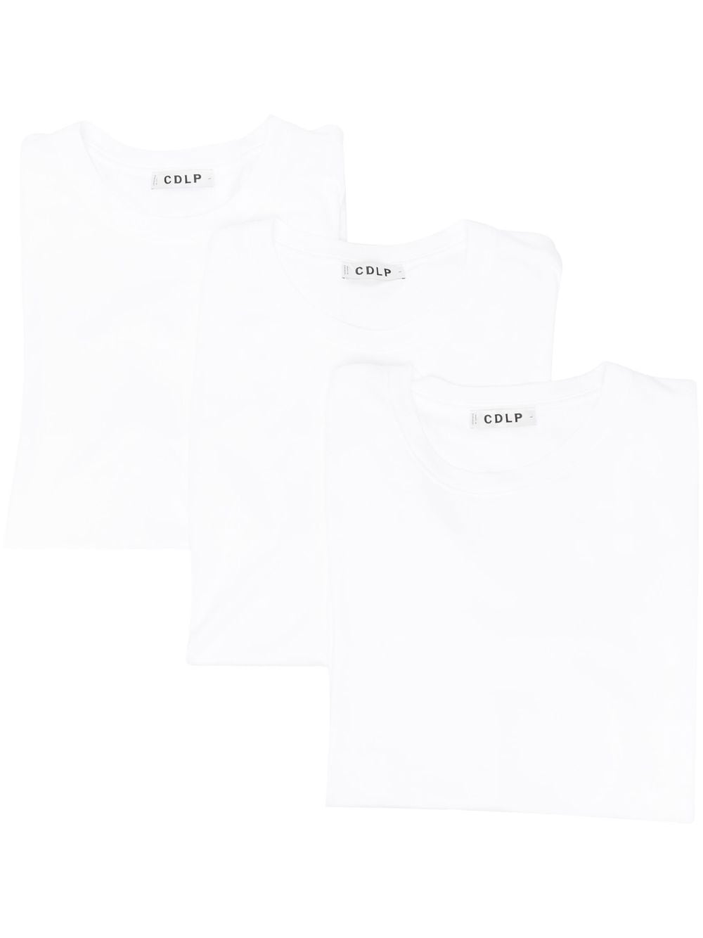 Cdlp Short-sleeve Cotton-blend T-shirt In Weiss