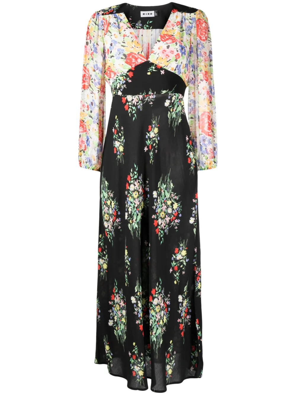 Rixo London Floral Kaila Dress In Multicolour