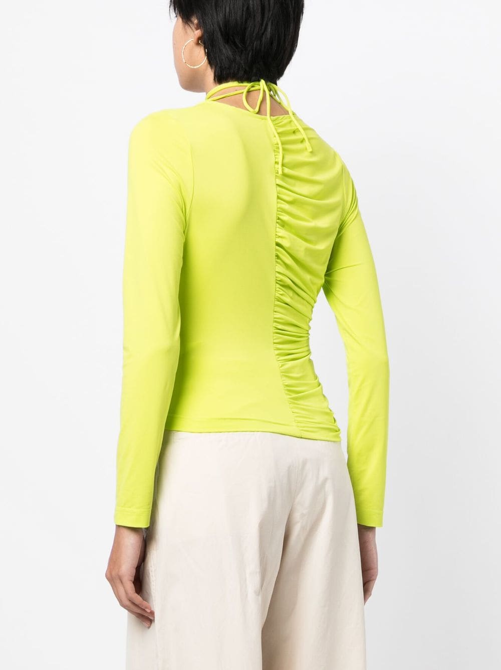 Shop Saks Potts Buta Ruched Top In Yellow