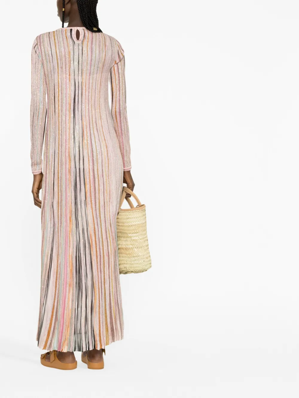 Missoni sequin-embellished striped maxi dress | Smart Closet